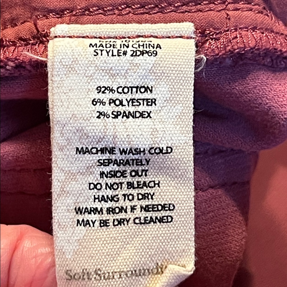 EUC Soft Surroundings Pants Corduroy thin wale 8 - Picture 10 of 10